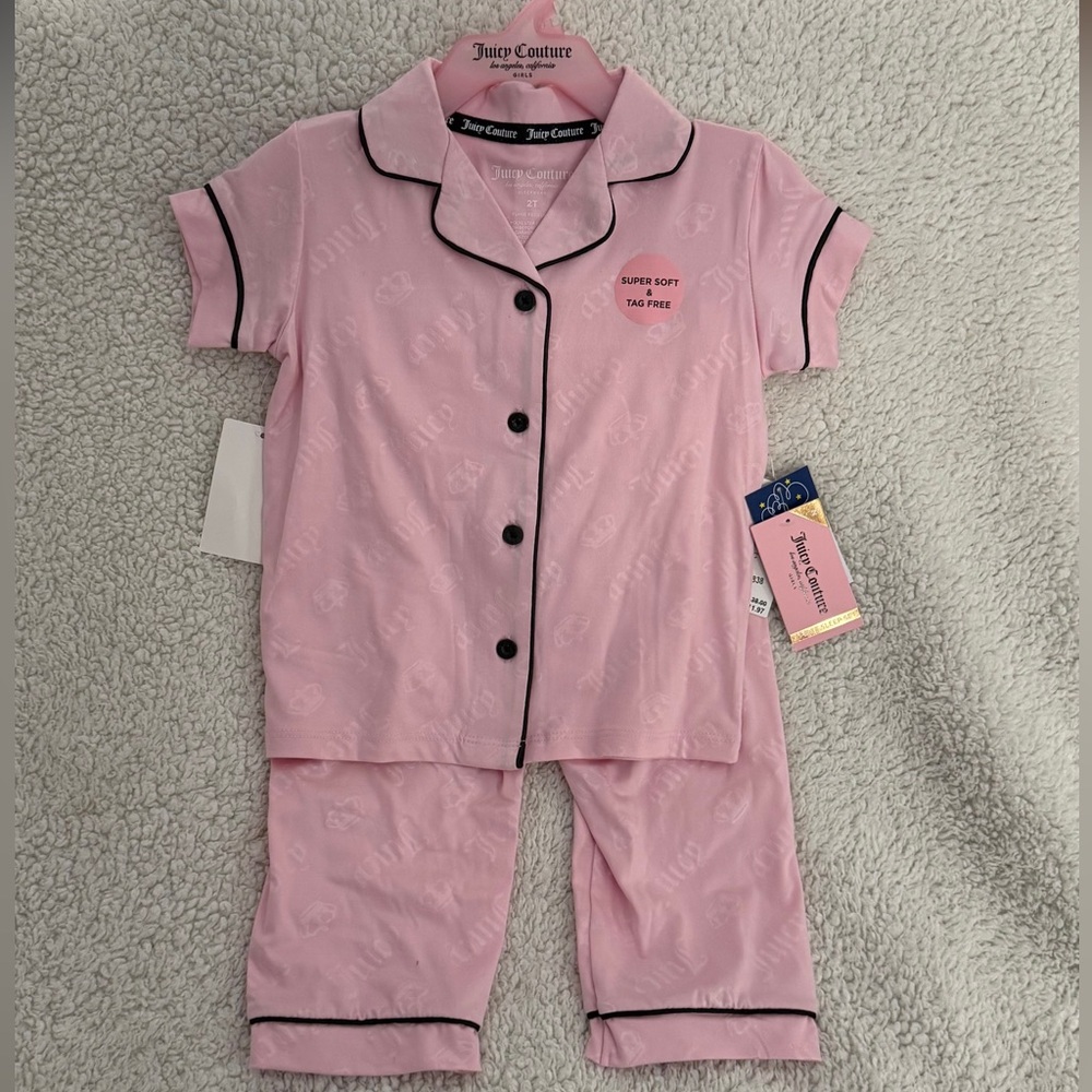 Juicy Couture Light Pink Kids Pajama Set